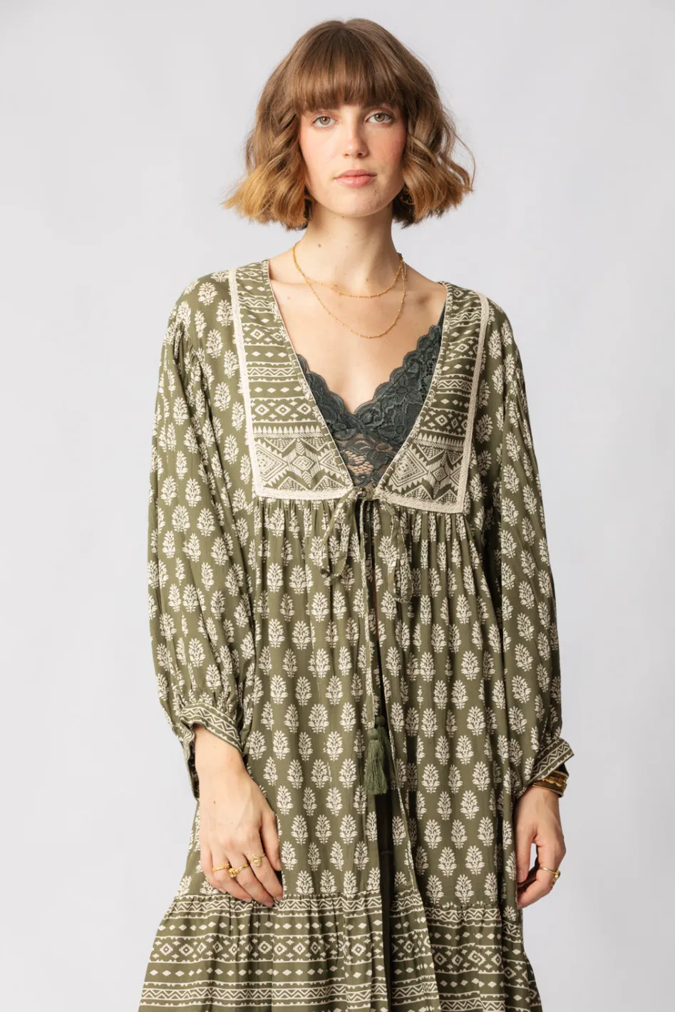 Online Patola Duster Free Size|Kimonos & Dusters