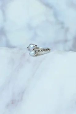 Outlet Pearl Double Leaf Wrap Ring Rings