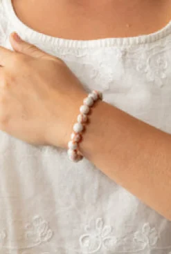 Discount Pink Jasper Beaded Bracelet Bangles & Bracelets|Fashion Jewellery
