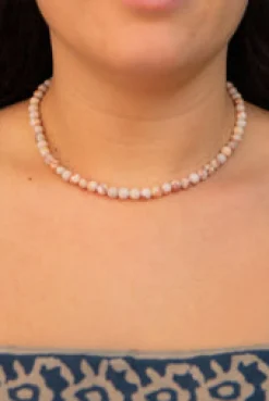 Fashion Pink Jasper Beaded Necklace Fashion Jewellery|Necklaces And Pendants