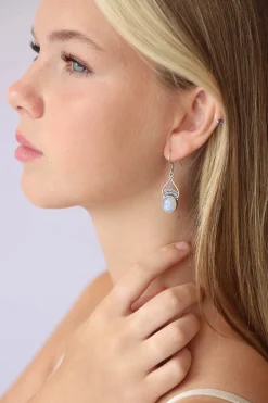 Online Rainbow Moonstone Star Earrings Earrings