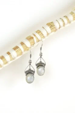 Online Rainbow Moonstone Star Earrings Earrings