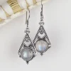 Discount Rainbow Moonstone Cedar Triangle Earrings Earrings