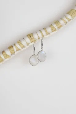 New Rainbow Moonstone Round Faceted Drops Earrings