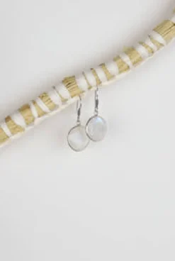 New Rainbow Moonstone Round Faceted Drops Earrings