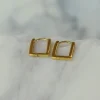 New Remi Square Gold Hoops Earrings