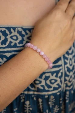 Best Rose Quartz Beaded Bracelet Fashion Jewellery|Bangles & Bracelets