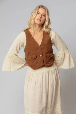 Fashion Rose Vest Jackets & Outerwear