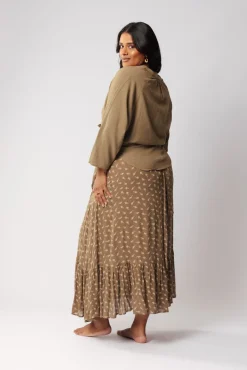 Outlet Ruffle Wrap Skirt Free Size|Skirts