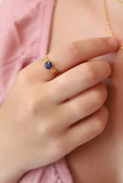New Sapphire Gold Uko Ring Rings
