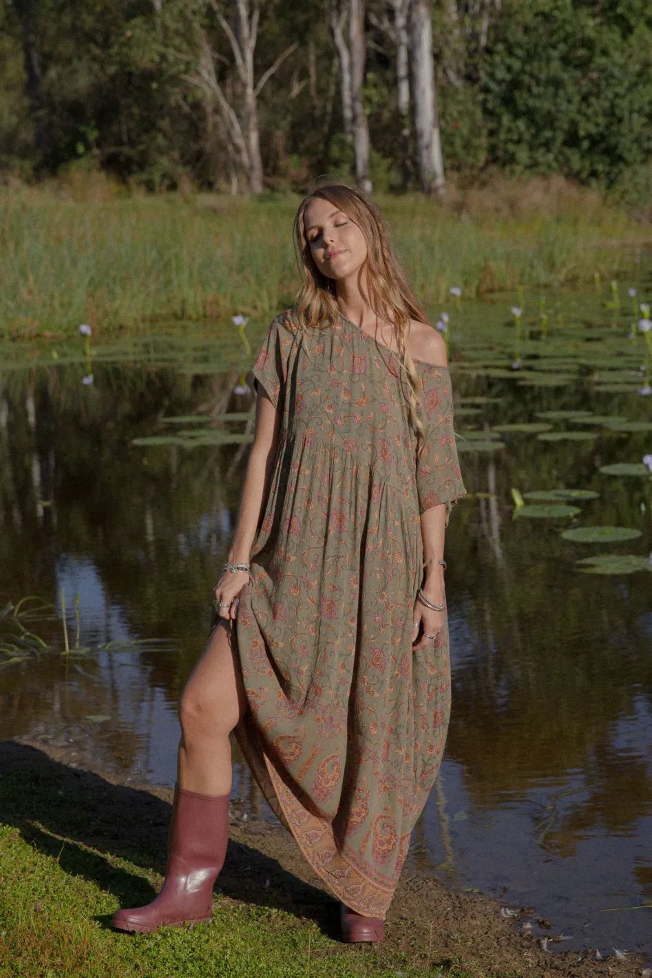 Hot Scattered Flower Dress Free Size|Dresses