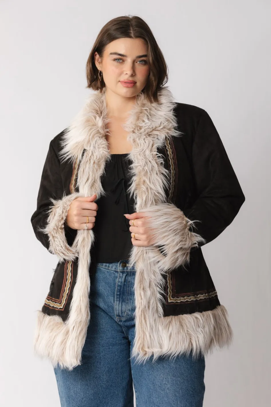 Outlet Short Afghan Coat Jackets & Outerwear
