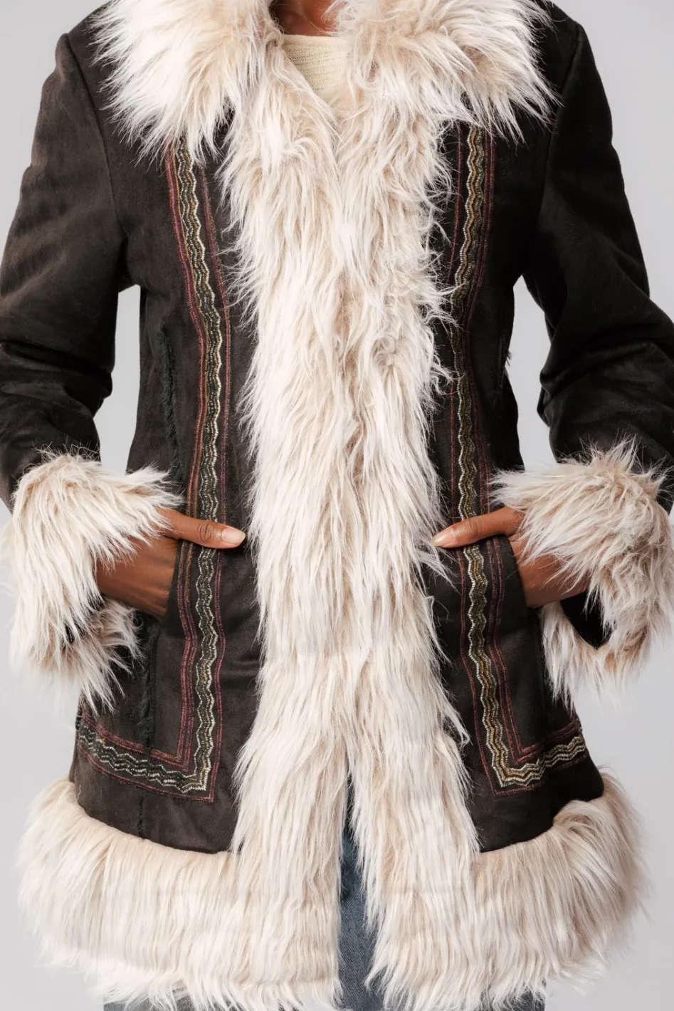 Outlet Short Afghan Coat Jackets & Outerwear