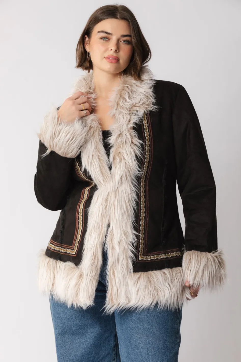 Outlet Short Afghan Coat Jackets & Outerwear