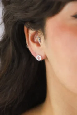 Online Silver Circle Earrings Earrings