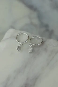Online Silver Clam & Star Earrings Earrings