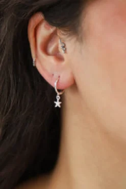 Online Silver Clam & Star Earrings Earrings
