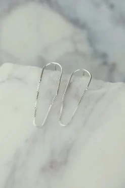 Clearance Silver Roxie Chain & Hook Earrings Studs And Hoops|Earrings