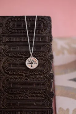 New Silver Tree Disc Necklace Necklaces And Pendants