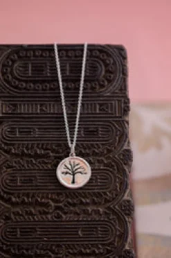 New Silver Tree Disc Necklace Necklaces And Pendants