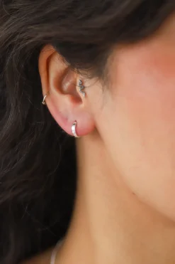 Sale Small Silver Hoops Earrings