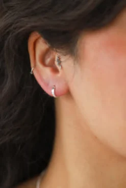 Sale Small Silver Hoops Earrings