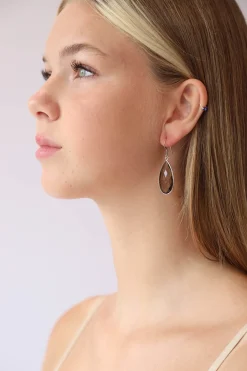 Discount Smokey Quartz Chand Earrings Earrings