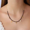 Fashion Smoky Quartz Necklace with Gold Charms Necklaces And Pendants