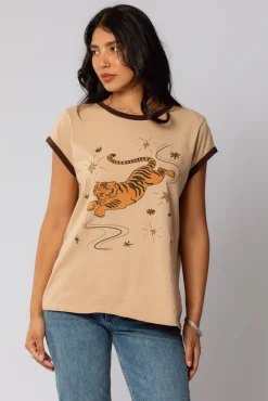 Fashion Tiger Tee Tops & Shirts