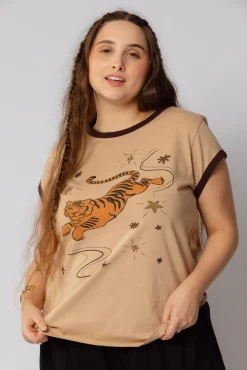 Fashion Tiger Tee Tops & Shirts