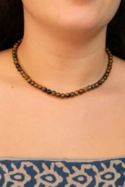 New Tigers Eye Beaded Necklace Fashion Jewellery|Necklaces And Pendants