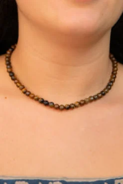 New Tigers Eye Beaded Necklace Fashion Jewellery|Necklaces And Pendants
