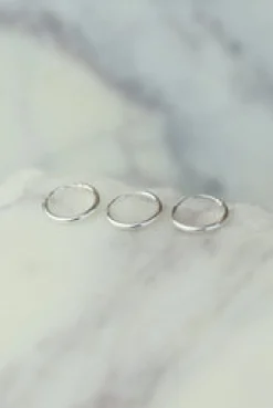 Discount Tria Silver Hoops Earrings