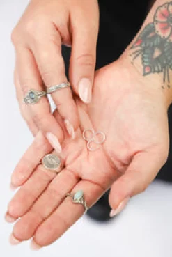 Discount Tria Silver Hoops Earrings