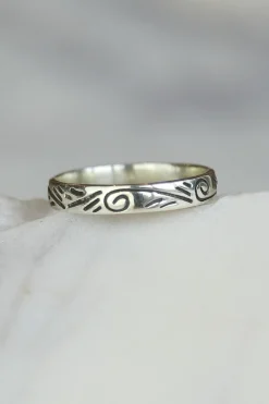 New Twig Silver Fine Band Rings