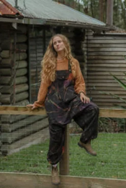 New Tye Dye Slouchy Overalls Playsuits & Jumpsuits