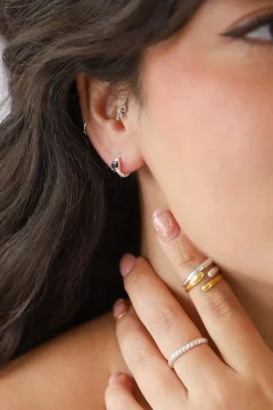 Clearance Vander Silver Hoops Earrings
